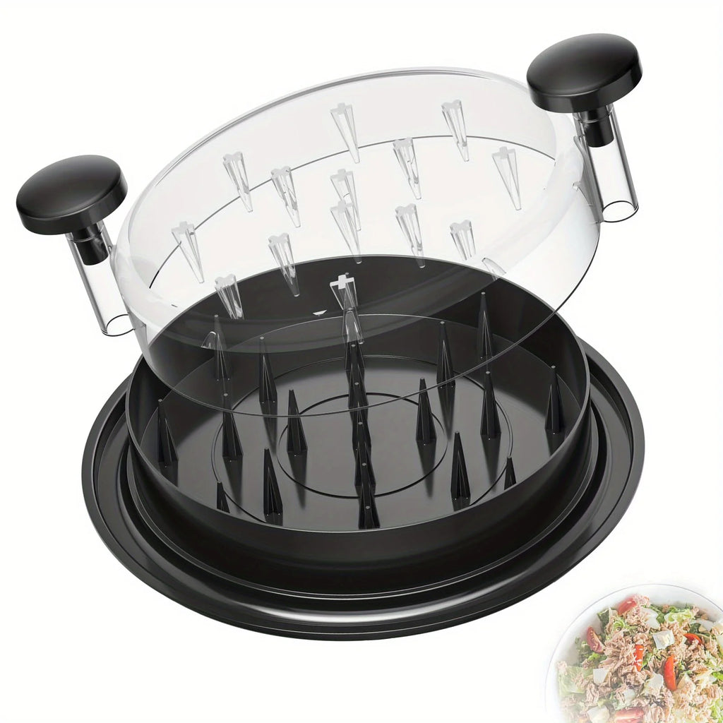 Upgraded Chicken Shredder with Transparent Cover, Large Non-Slip Blade for Meat & Vegetables, Easy to Clean